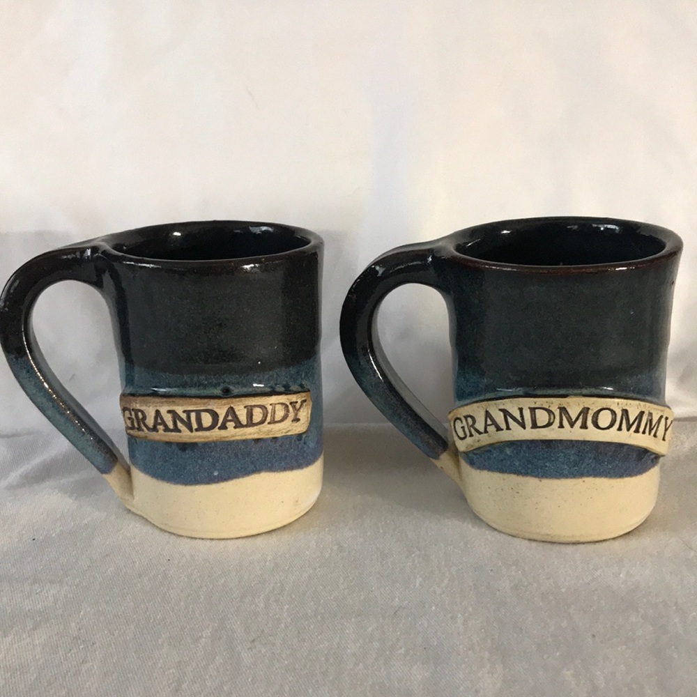 Stegall Pottery Grandaddy & Grandmommy Coffee Mugs